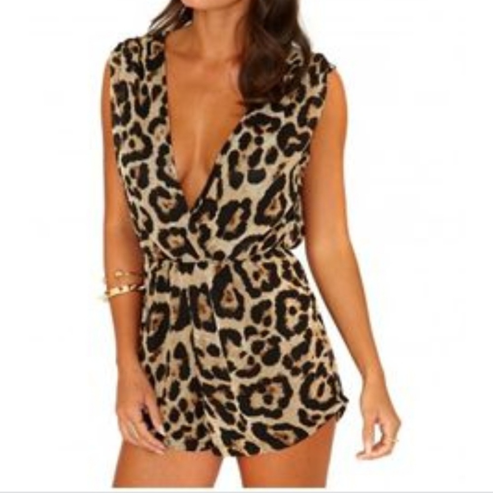 Missguided Leopard Romper